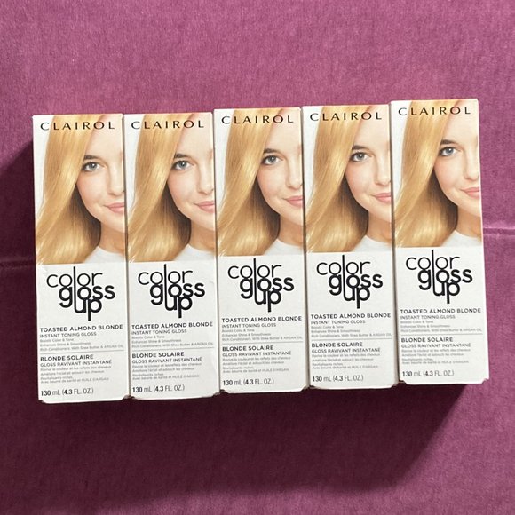 5X NEW Clairol Color Gloss Up Semi Permanent Hair Color, Toasted Almond Color - Picture 2 of 5
